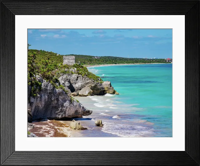 Framed Print : Tulum Archeological Site, Quintana Roo State, Mexico