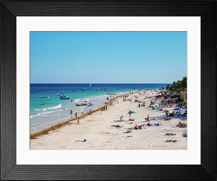 Framed Print : Paradise Beach, elevated view, Tulum, Quintana Roo State, Mexico Framed Print : Paradise Beach, elevated view, Tulum, Quintana Roo State, Mexico