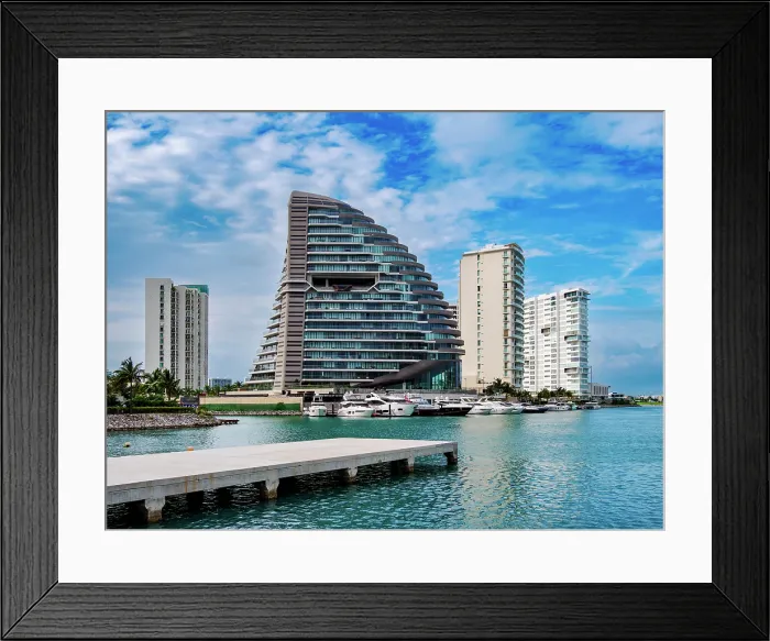Framed Print : Shark Tower, Puerto Cancun, Cancun, Quintana Roo State, Mexico Framed Print : Shark Tower, Puerto Cancun, Cancun, Quintana Roo State, Mexico