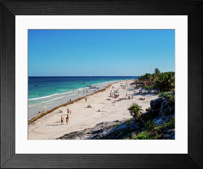 Framed Print : Paradise Beach, elevated view, Tulum, Quintana Roo State, Mexico Framed Print : Paradise Beach, elevated view, Tulum, Quintana Roo State, Mexico