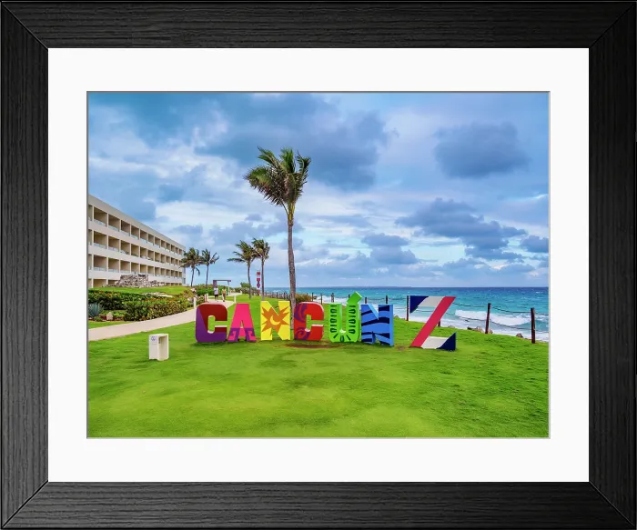 Framed Print : Cancun Letters, Cancun, Quintana Roo State, Mexico Framed Print : Cancun Letters, Cancun, Quintana Roo State, Mexico