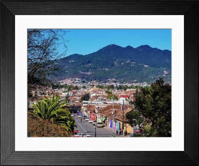 Framed Print : Real de Guadalupe Street, elevated view, San Cristobal de las Casas, Chiapas State, Mexico Framed Print : Real de Guadalupe Street, elevated view, San Cristobal de las Casas, Chiapas State, Mexico