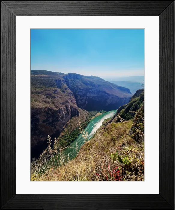 Framed Print : Sumidero Canyon, elevated view, Chiapas State, Mexico Framed Print : Sumidero Canyon, elevated view, Chiapas State, Mexico