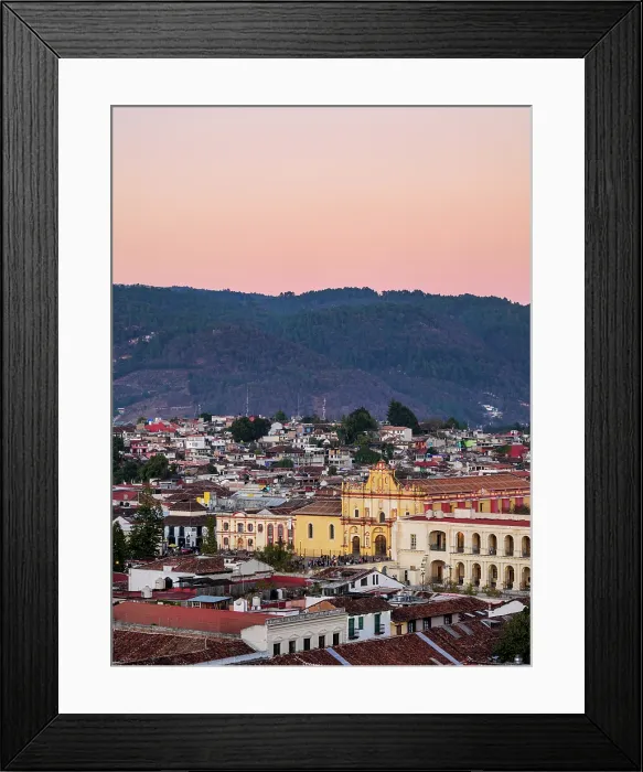 Framed Print : View towards the San Cristobal Cathedral at dusk, San Cristobal de las Casas, Chiapas State, Mexico Framed Print : View towards the San Cristobal Cathedral at dusk, San Cristobal de las Casas, Chiapas State, Mexico
