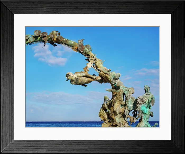 Framed Print : Coral Reefs Monument at the waterfront of San Miguel de Cozumel, Cozumel Island, Quintana Roo State, Mexico Framed Print : Coral Reefs Monument at the waterfront of San Miguel de Cozumel, Cozumel Island, Quintana Roo State, Mexico