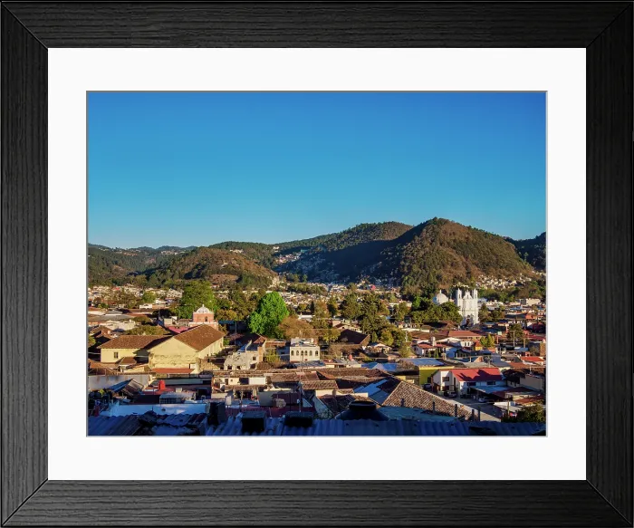 Framed Print : Cityscape of San Cristobal de las Casas, elevated view, Chiapas State, Mexico Framed Print : Cityscape of San Cristobal de las Casas, elevated view, Chiapas State, Mexico
