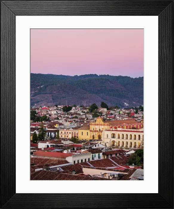 Framed Print : View towards the San Cristobal Cathedral at dusk, San Cristobal de las Casas, Chiapas State, Mexico Framed Print : View towards the San Cristobal Cathedral at dusk, San Cristobal de las Casas, Chiapas State, Mexico