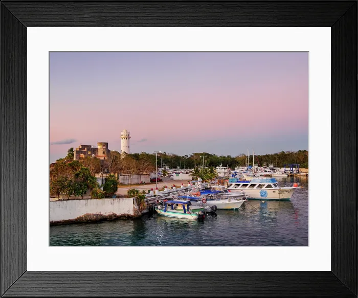 Framed Print : Puerto de Abrigo at dusk, San Miguel de Cozumel, Cozumel Island, Quintana Roo State, Mexico Framed Print : Puerto de Abrigo at dusk, San Miguel de Cozumel, Cozumel Island, Quintana Roo State, Mexico