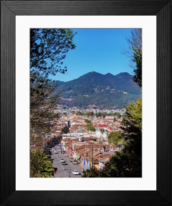 Framed Print : Real de Guadalupe Street, elevated view, San Cristobal de las Casas, Chiapas State, Mexico Framed Print : Real de Guadalupe Street, elevated view, San Cristobal de las Casas, Chiapas State, Mexico