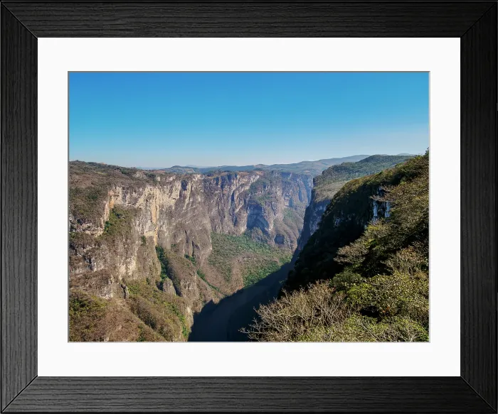 Framed Print : Sumidero Canyon, elevated view, Chiapas State, Mexico Framed Print : Sumidero Canyon, elevated view, Chiapas State, Mexico