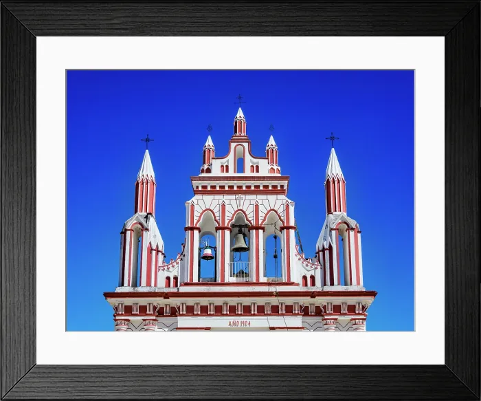 Framed Print : Nuestra Senora de la Asuncion Church, detailed view, San Cristobal de las Casas, Chiapas State, Mexico