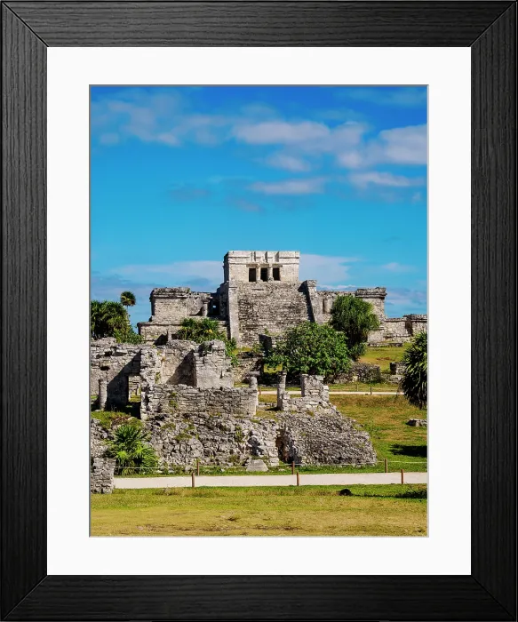 Framed Print : View towards El Castillo, Tulum Archeological Site, Quintana Roo State, Mexico Framed Print : View towards El Castillo, Tulum Archeological Site, Quintana Roo State, Mexico