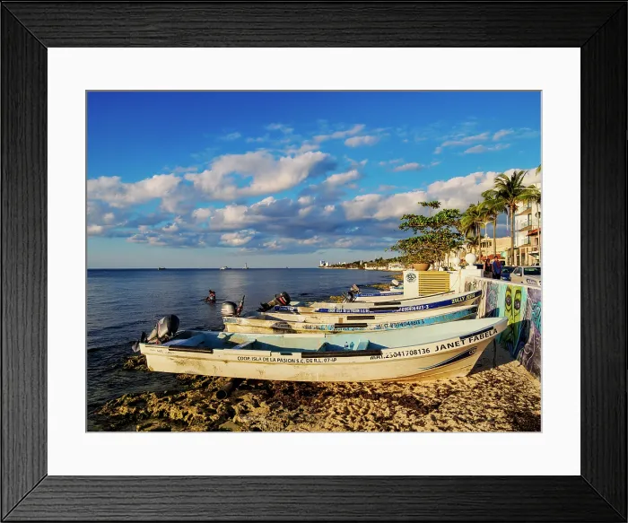 Framed Print : Boats at the waterfront of San Miguel de Cozumel, Cozumel Island, Quintana Roo State, Mexico Framed Print : Boats at the waterfront of San Miguel de Cozumel, Cozumel Island, Quintana Roo State, Mexico