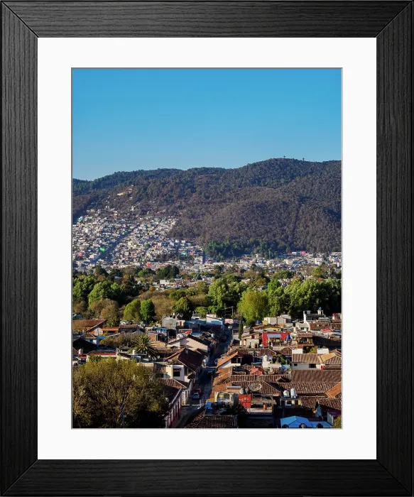 Framed Print : Cityscape of San Cristobal de las Casas, elevated view, Chiapas State, Mexico Framed Print : Cityscape of San Cristobal de las Casas, elevated view, Chiapas State, Mexico
