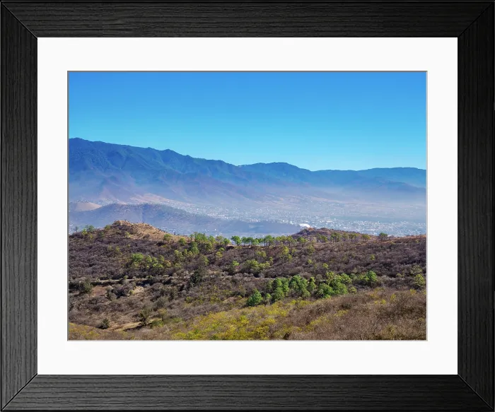 Framed Print : Landscape of Monte Alban, Oaxaca State, Mexico Framed Print : Landscape of Monte Alban, Oaxaca State, Mexico