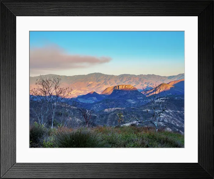 Framed Print : Landscape seen from Hierve el Agua at sunset, San Lorenzo Albarradas, Oaxaca State, Mexico Framed Print : Landscape seen from Hierve el Agua at sunset, San Lorenzo Albarradas, Oaxaca State, Mexico