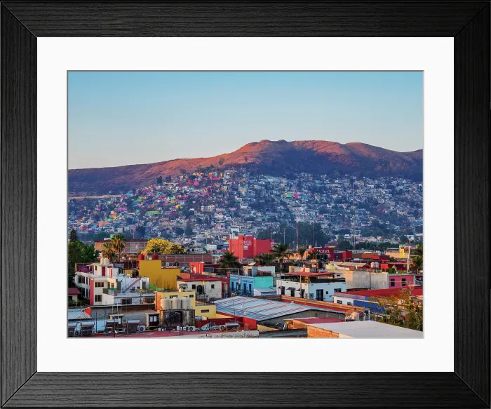 Framed Print : Cityscape of Oaxaca de Juarez at sunrise, Oaxaca State, Mexico Framed Print : Cityscape of Oaxaca de Juarez at sunrise, Oaxaca State, Mexico