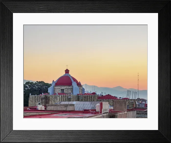 Framed Print : Cityscape of Oaxaca de Juarez at sunrise, Oaxaca State, Mexico Framed Print : Cityscape of Oaxaca de Juarez at sunrise, Oaxaca State, Mexico
