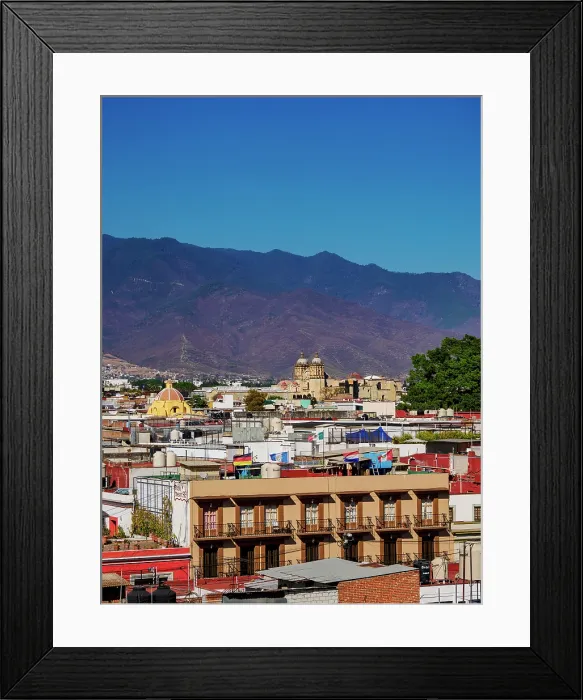 Framed Print : View towards The Church and Convent of Santo Domingo de Guzman, Oaxaca de Juarez, Oaxaca State, Mexico Framed Print : View towards The Church and Convent of Santo Domingo de Guzman, Oaxaca de Juarez, Oaxaca State, Mexico