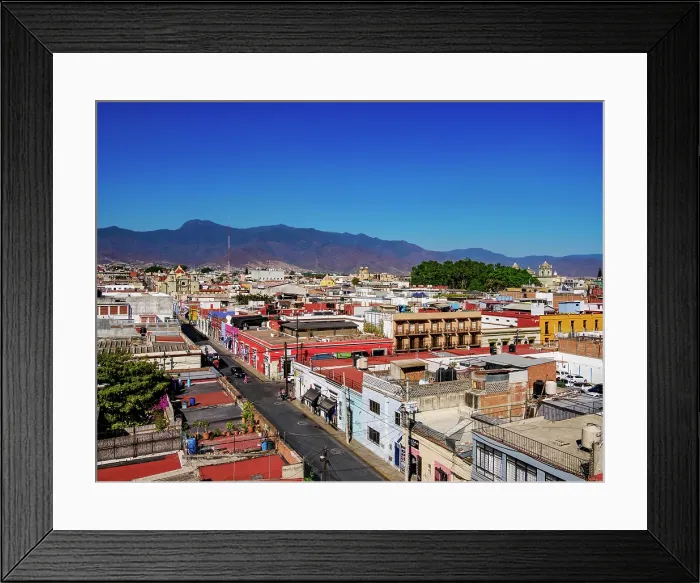 Framed Print : View towards the San Felipe Neri Church, Oaxaca de Juarez, Oaxaca State, Mexico Framed Print : View towards the San Felipe Neri Church, Oaxaca de Juarez, Oaxaca State, Mexico