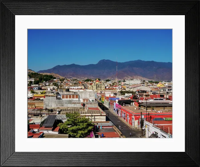 Framed Print : View towards the San Felipe Neri Church, Oaxaca de Juarez, Oaxaca State, Mexico Framed Print : View towards the San Felipe Neri Church, Oaxaca de Juarez, Oaxaca State, Mexico