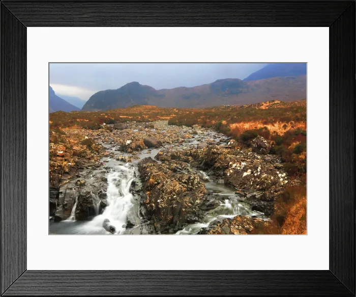 Framed Print : Allt Dearg Mor and Cullin Hills from near Sligachan, Isle of Skye, Scotland Framed Print : Allt Dearg Mor and Cullin Hills from near Sligachan, Isle of Skye, Scotland