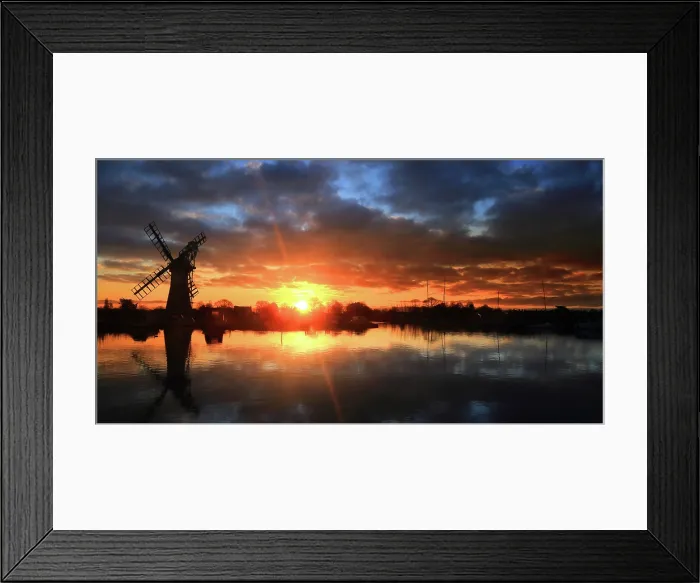 Framed Print : Thurne Mill at sunrise, spring morning, Norfolk Broads, Norfolk Framed Print : Thurne Mill at sunrise, spring morning, Norfolk Broads, Norfolk