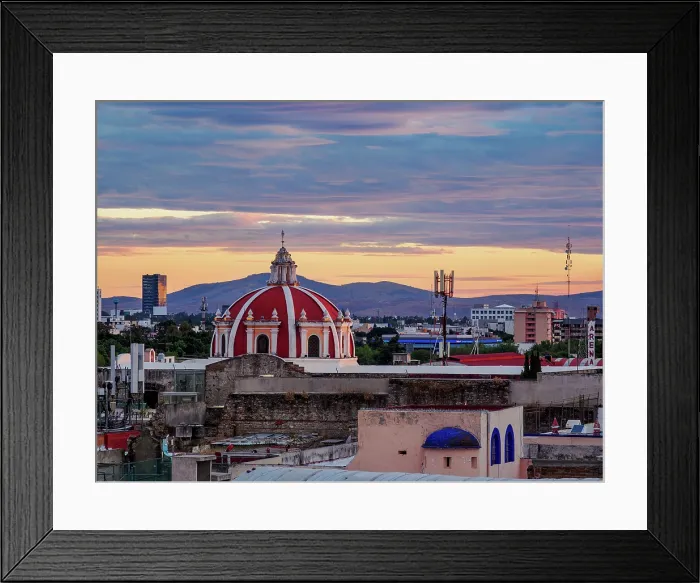 Framed Print : View towards the San Jeronimo Church at sunset, City of Puebla, Puebla State, Mexico Framed Print : View towards the San Jeronimo Church at sunset, City of Puebla, Puebla State, Mexico