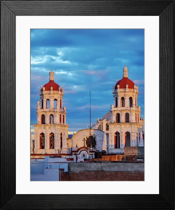 Framed Print : La Compania Church at sunset, City of Puebla, Puebla State, Mexico Framed Print : La Compania Church at sunset, City of Puebla, Puebla State, Mexico
