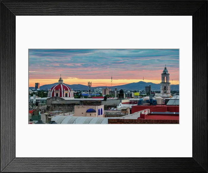 Framed Print : View towards the San Jeronimo Church at sunset, City of Puebla, Puebla State, Mexico Framed Print : View towards the San Jeronimo Church at sunset, City of Puebla, Puebla State, Mexico