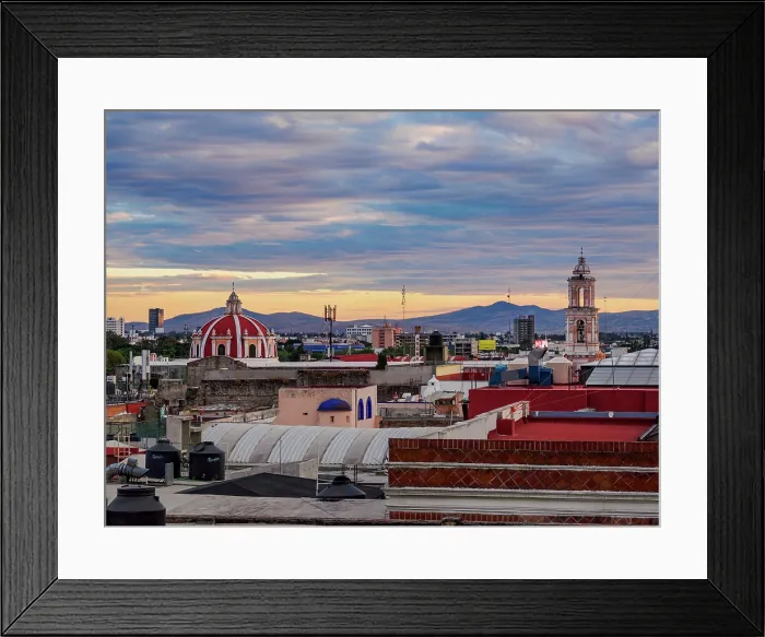 Framed Print : View towards the San Jeronimo Church at sunset, City of Puebla, Puebla State, Mexico Framed Print : View towards the San Jeronimo Church at sunset, City of Puebla, Puebla State, Mexico