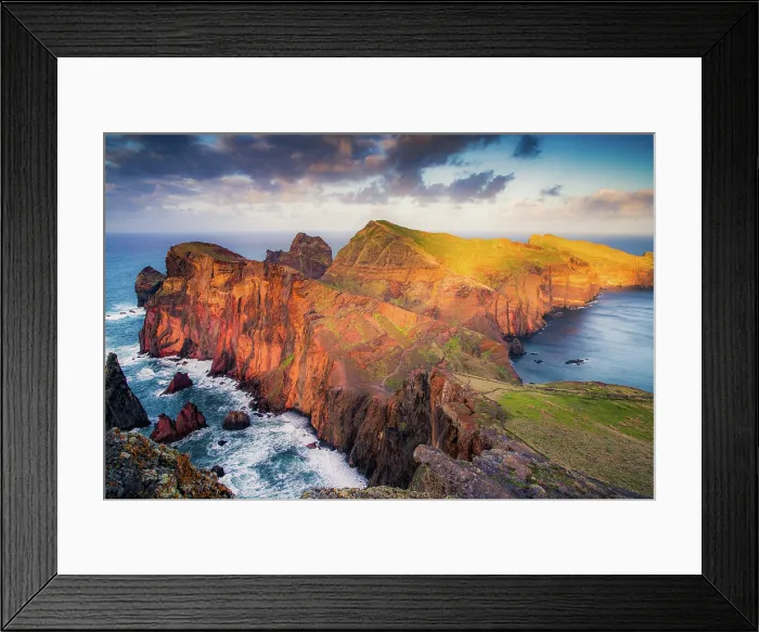 Framed Print : dramatic coastline with rocks of Madeira, Portugal Framed Print : dramatic coastline with rocks of Madeira, Portugal