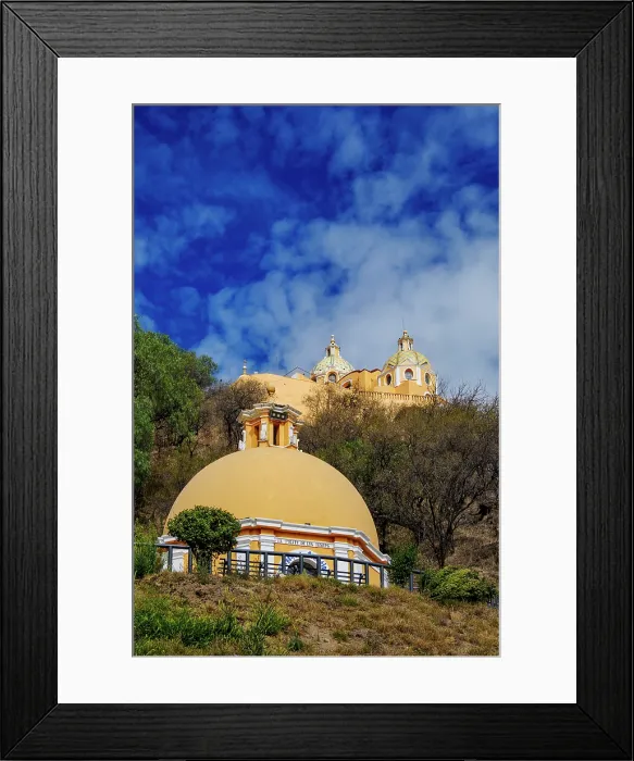 Framed Print : The Well of Remedies and Nuestra Senora de los Remedios Church on top of the Great Pyramid, Cholula, Puebla State, Mexico Framed Print : The Well of Remedies and Nuestra Senora de los Remedios Church on top of the Great Pyramid, Cholula, Puebla State, Mexico