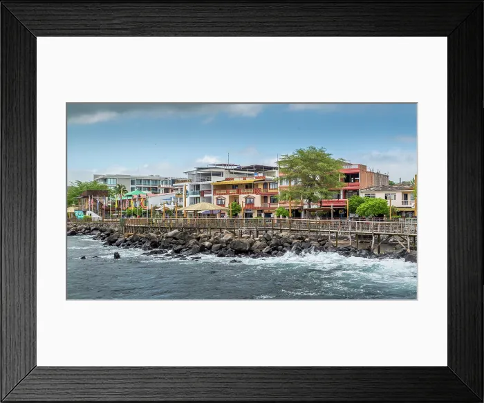 Framed Print : The waterfront at Puerto Baquerizo Moreno, San Cristobal Island, Galapagos, Ecuador