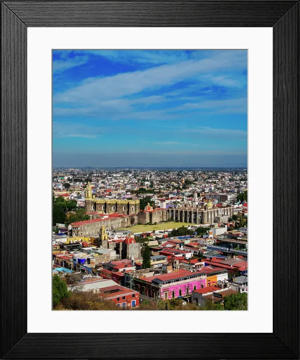 Framed Print : View towards the San Gabriel Franciscan Convent, Cholula, Puebla State, Mexico Framed Print : View towards the San Gabriel Franciscan Convent, Cholula, Puebla State, Mexico
