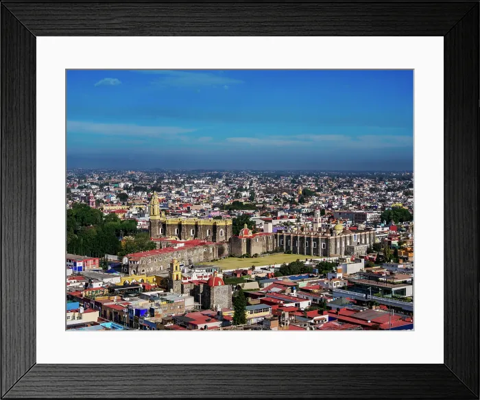 Framed Print : View towards the San Gabriel Franciscan Convent, Cholula, Puebla State, Mexico Framed Print : View towards the San Gabriel Franciscan Convent, Cholula, Puebla State, Mexico