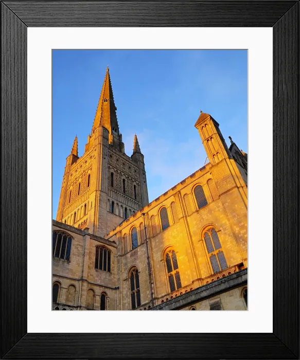 Framed Print : The spire, Norwich Cathedral, evening Framed Print : The spire, Norwich Cathedral, evening