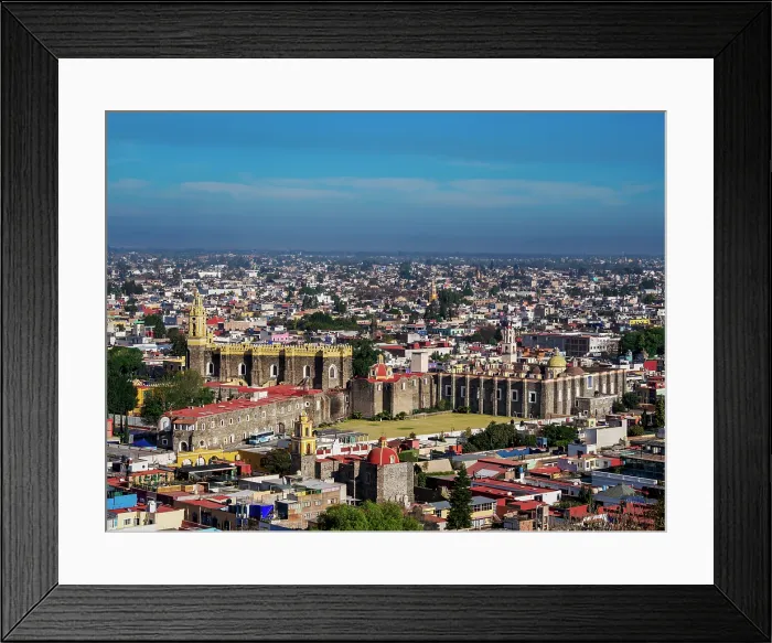 Framed Print : View towards the San Gabriel Franciscan Convent, Cholula, Puebla State, Mexico Framed Print : View towards the San Gabriel Franciscan Convent, Cholula, Puebla State, Mexico