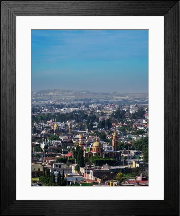 Framed Print : View towards the Tecamac Church of Saint Paul, Cholula, Puebla State, Mexico Framed Print : View towards the Tecamac Church of Saint Paul, Cholula, Puebla State, Mexico
