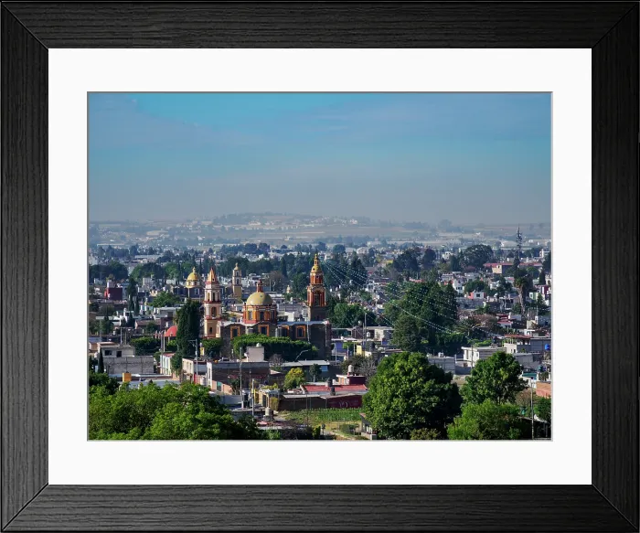 Framed Print : View towards the Tecamac Church of Saint Paul, Cholula, Puebla State, Mexico Framed Print : View towards the Tecamac Church of Saint Paul, Cholula, Puebla State, Mexico
