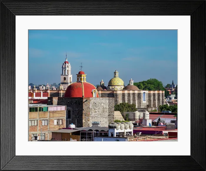 Framed Print : View towards the San Gabriel Franciscan Convent, Cholula, Puebla State, Mexico Framed Print : View towards the San Gabriel Franciscan Convent, Cholula, Puebla State, Mexico
