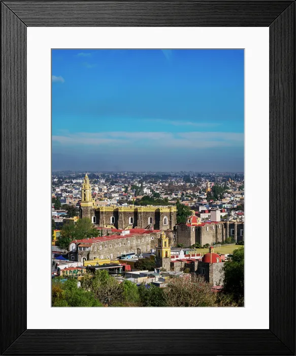 Framed Print : View towards the San Gabriel Franciscan Convent, Cholula, Puebla State, Mexico Framed Print : View towards the San Gabriel Franciscan Convent, Cholula, Puebla State, Mexico