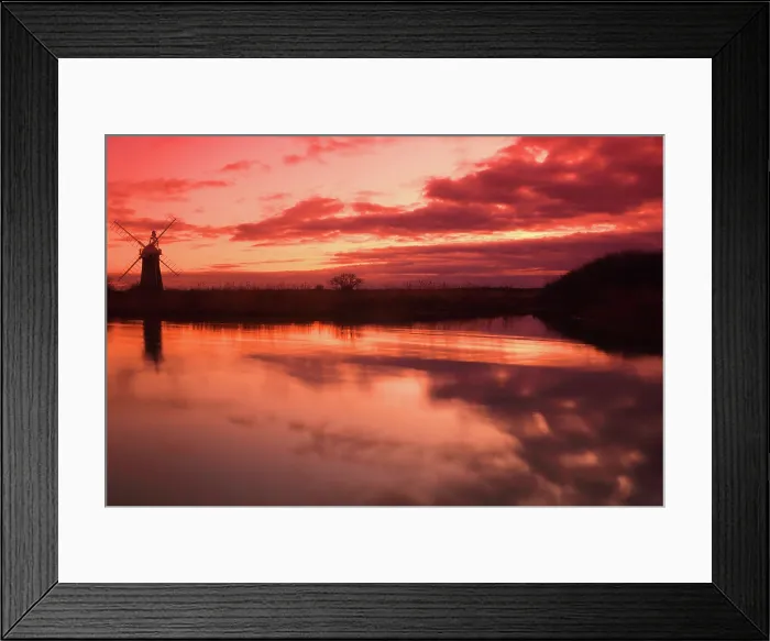 Framed Print : St. Benet's Mill, sunset, Norfolk Broads, Norfolk Framed Print : St. Benet's Mill, sunset, Norfolk Broads, Norfolk