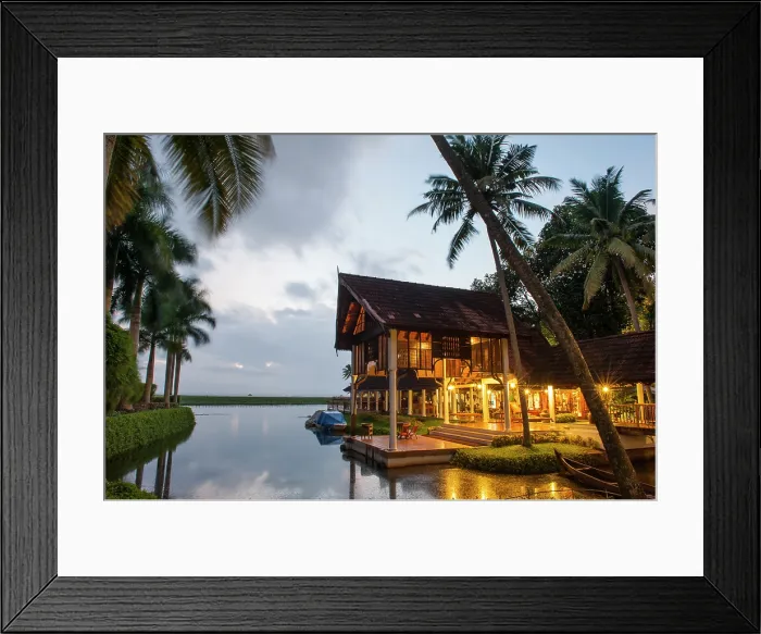 Framed Print : Kumarakom Lake Resort hotel, Kerala state, South India, Asia Framed Print : Kumarakom Lake Resort hotel, Kerala state, South India, Asia