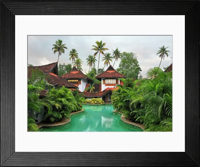 Framed Print : Kumarakom Lake Resort hotel, Kerala state, South India, Asia Framed Print : Kumarakom Lake Resort hotel, Kerala state, South India, Asia
