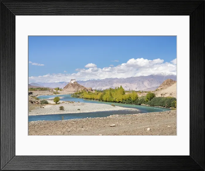 Framed Print : Indus River with the Tibetan Buddhist Stakna Monastery in the background, near Leh, Ladakh region, state of Jammu and Kashmir, India, Asia Framed Print : Indus River with the Tibetan Buddhist Stakna Monastery in the background, near Leh, Ladakh region, state of Jammu and Kashmir, India, Asia