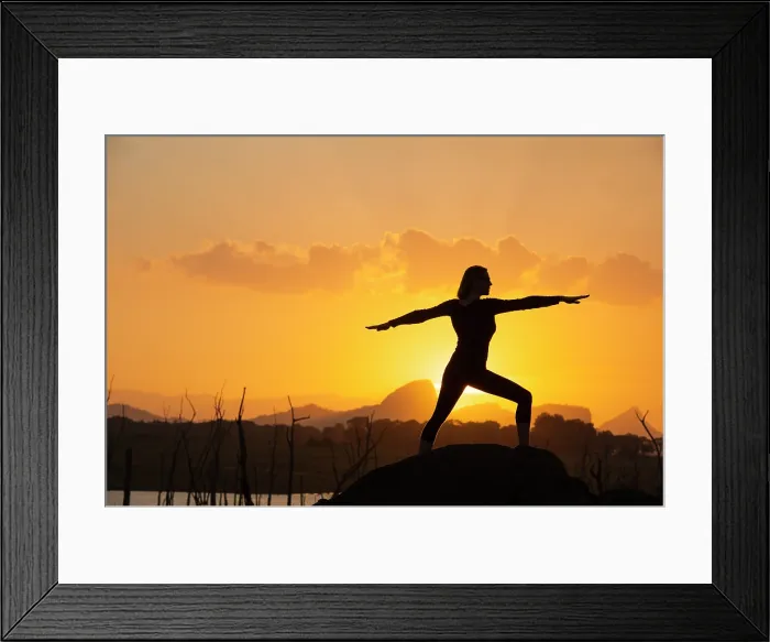 Framed Print : Young woman practising yoga posture by the Senanayake Samudraya Lake at sunset, Gal Oya National Park, Sri Lanka, Indian subcontinent, South Asia Framed Print : Young woman practising yoga posture by the Senanayake Samudraya Lake at sunset, Gal Oya National Park, Sri Lanka, Indian subcontinent, South Asia