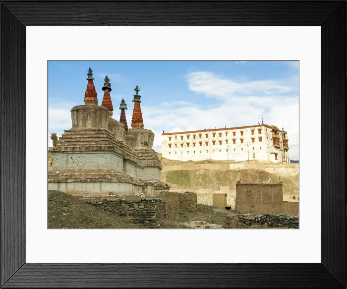 Framed Print : Royal Palace above the village of Stok, near Leh, Ladakh region, state of Jammu and Kashmir, India, Asia
