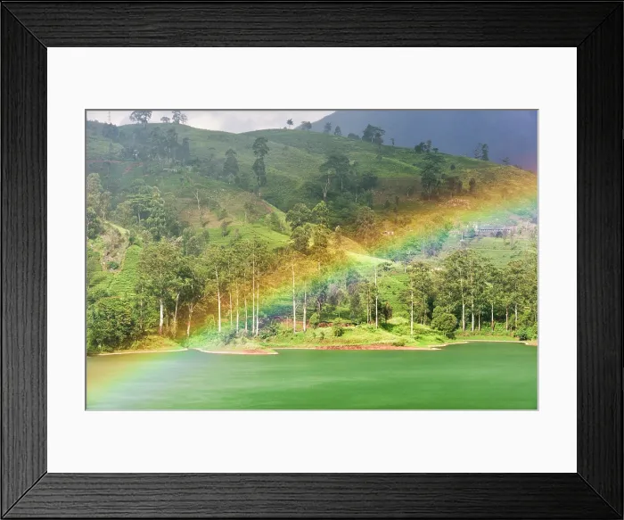 Framed Print : Rainbow over the Castlereagh Lake, near Hatton, Sri Lanka, Indian subcontinent, South Asia Framed Print : Rainbow over the Castlereagh Lake, near Hatton, Sri Lanka, Indian subcontinent, South Asia
