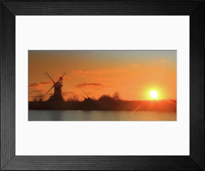 Framed Print : St. Benet's Mill at sunset, Norfolk Broads, Norfolk Framed Print : St. Benet's Mill at sunset, Norfolk Broads, Norfolk